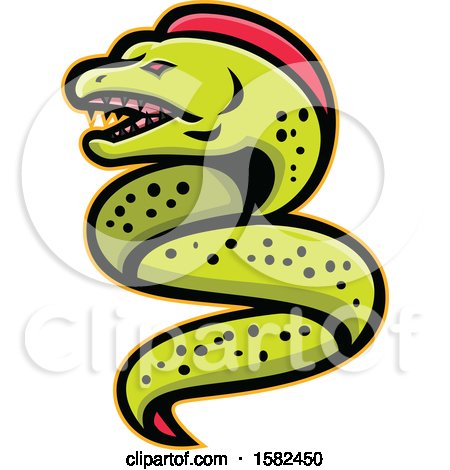 Clipart of a Tough Moray Eel - Royalty Free Vector Illustration by patrimonio