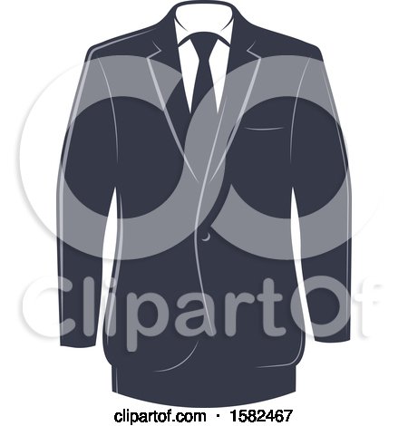 Clipart of a Retro Tuxedo Design - Royalty Free Vector Illustration by Vector Tradition SM