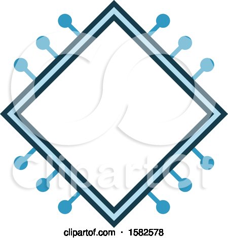 Clipart of a Computer Chip Design - Royalty Free Vector Illustration by Vector Tradition SM