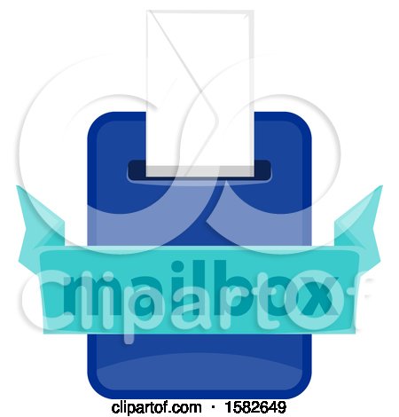 Clipart of a Mailbox with an Envelope - Royalty Free Vector Illustration by Vector Tradition SM