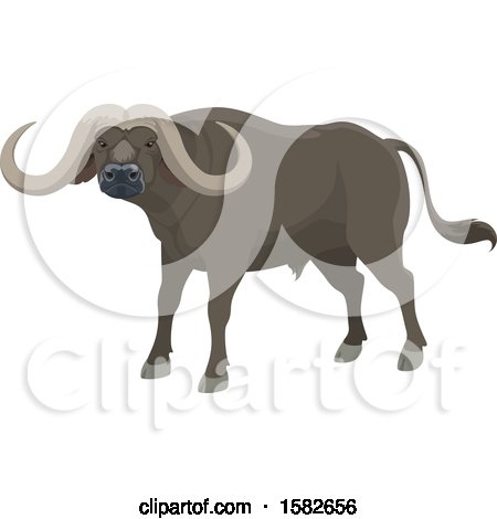 Clipart of a Water Buffalo - Royalty Free Vector Illustration by Vector Tradition SM