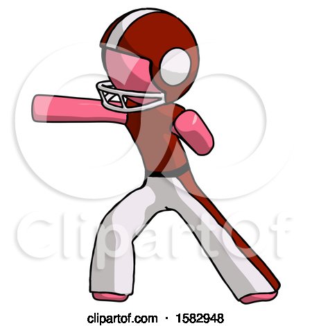 Pink Football Player Man Martial Arts Punch Left by Leo Blanchette