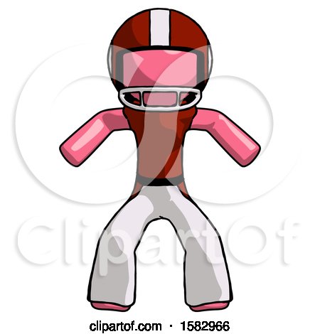 Pink Football Player Male Sumo Wrestling Power Pose by Leo Blanchette