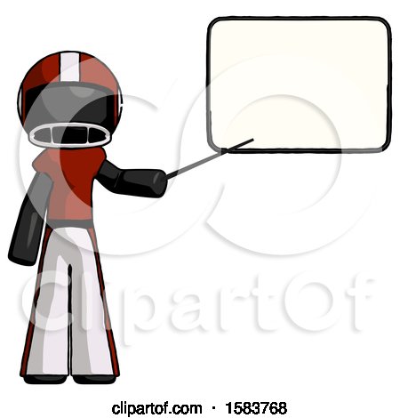 Black Football Player Man Giving Presentation in Front of Dry-erase Board by Leo Blanchette