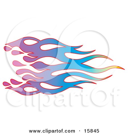 Rainbow Colored Flames With Red, Purple, Blue, Green And Yellow Clipart Illustration by Andy Nortnik