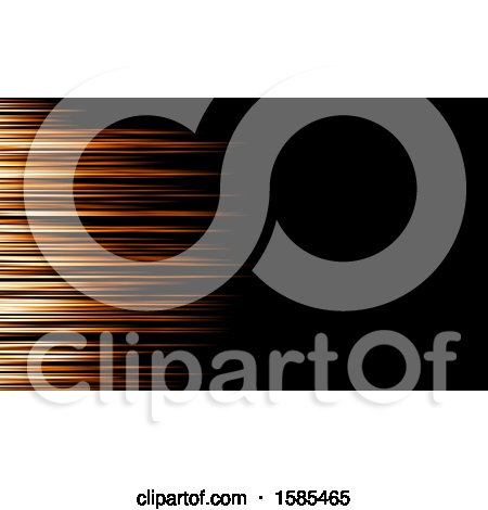 Clipart of a Background of Golden Stripes on Black - Royalty Free Vector Illustration by KJ Pargeter
