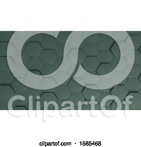Clipart of a 3d Metal Hexagonal Background - Royalty Free Illustration by KJ Pargeter