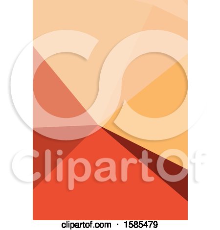 Clipart of a Red and Orange Geometric Background - Royalty Free Vector Illustration by KJ Pargeter