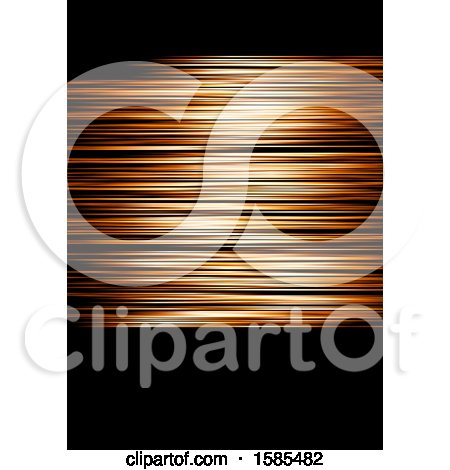 Clipart of a Background of Golden Stripes on Black - Royalty Free Vector Illustration by KJ Pargeter
