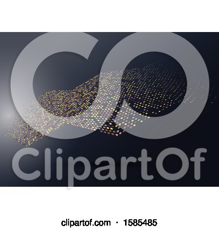 Clipart of a Floating Halftone Grid - Royalty Free Vector Illustration by KJ Pargeter