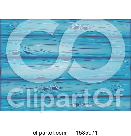 Clipart of a Blue Wooden Panel Background - Royalty Free Vector Illustration by dero
