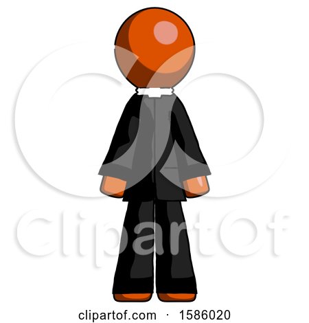 Orange Clergy Man Standing Facing Forward by Leo Blanchette