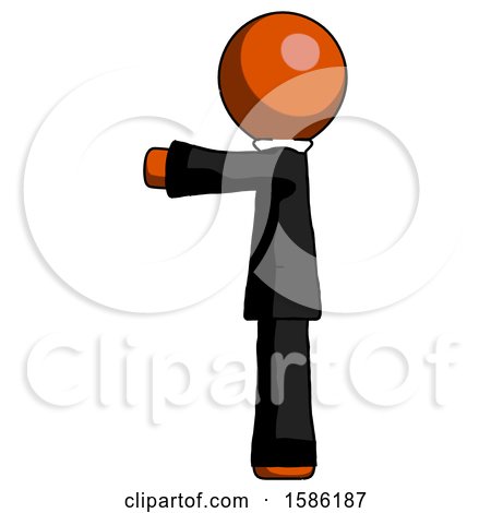 Orange Clergy Man Pointing Left by Leo Blanchette