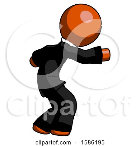 Orange Clergy Man Sneaking While Reaching for Something by Leo Blanchette
