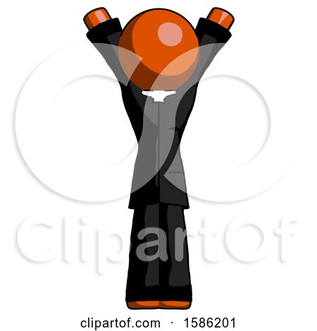 Orange Clergy Man Hands up by Leo Blanchette
