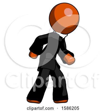 Orange Clergy Man Suspense Action Pose Facing Right by Leo Blanchette