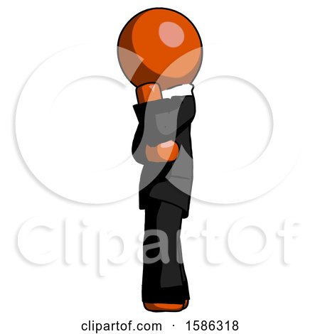Orange Clergy Man Thinking, Wondering, or Pondering by Leo Blanchette