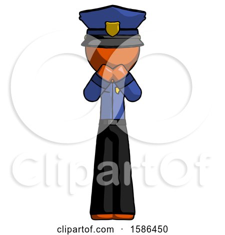 Orange Police Man Laugh, Giggle, or Gasp Pose by Leo Blanchette