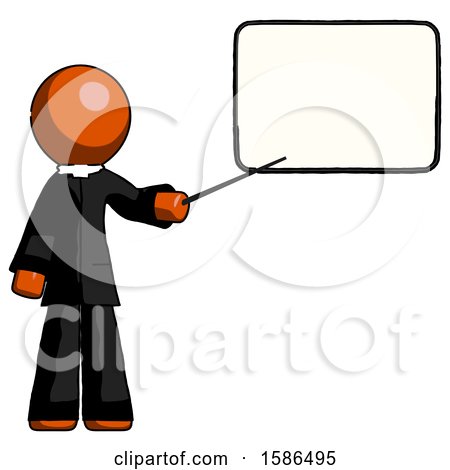 Orange Clergy Man Giving Presentation in Front of Dry-erase Board by Leo Blanchette