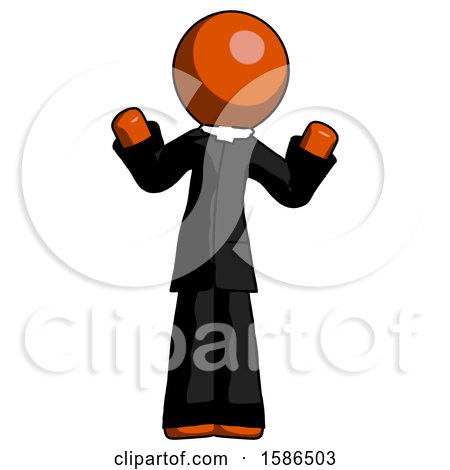 Orange Clergy Man Shrugging Confused by Leo Blanchette