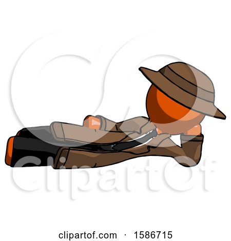 Orange Detective Man Reclined on Side by Leo Blanchette