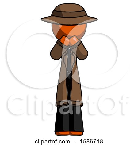 Orange Detective Man Laugh, Giggle, or Gasp Pose by Leo Blanchette