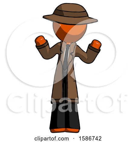 Orange Detective Man Shrugging Confused by Leo Blanchette