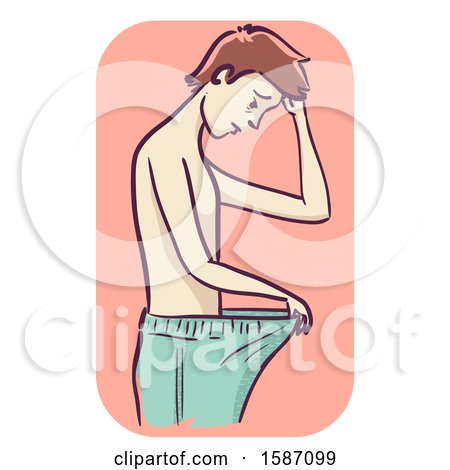 Clipart of a Man with Erectile Dysfunction - Royalty Free Vector Illustration by BNP Design Studio