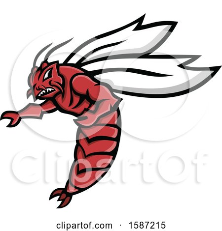 Clipart of a Florida Woods Cockroach Mascot - Royalty Free Vector Illustration by patrimonio