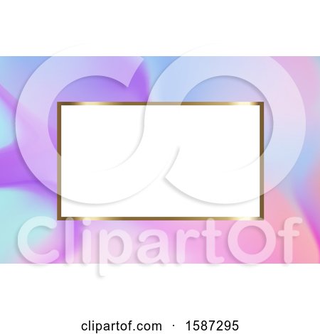 Clipart of a Colorful Holographic Business Card Background Design - Royalty Free Vector Illustration by KJ Pargeter