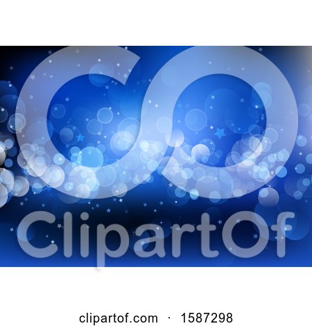 Clipart of a Blue Flare Background - Royalty Free Vector Illustration by KJ Pargeter