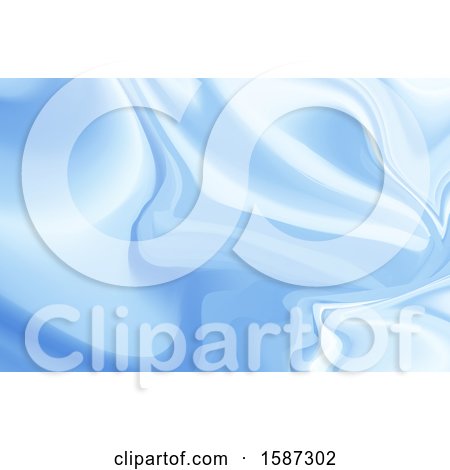 Clipart of a Blue Marble Business Card Background Design - Royalty Free Vector Illustration by KJ Pargeter