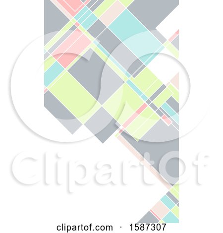 Clipart of a Geometric Business Card Background Design - Royalty Free Vector Illustration by KJ Pargeter