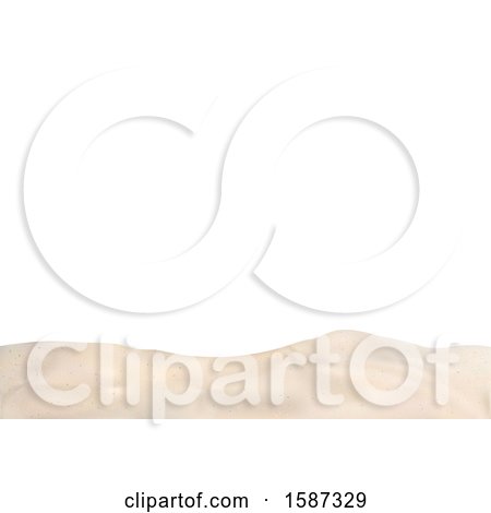 Clipart of a Background of White Sand on White - Royalty Free Vector Illustration by dero