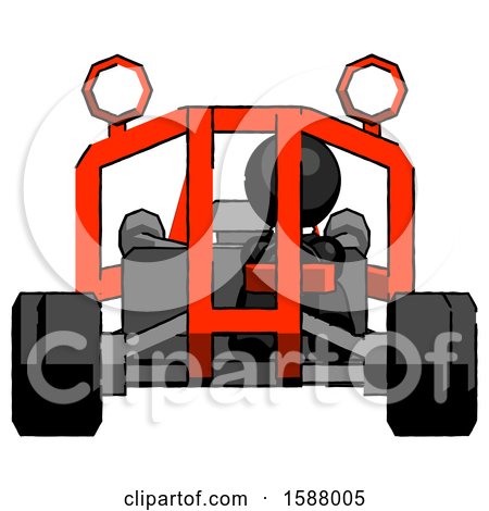 Black Clergy Man Riding Sports Buggy Front View by Leo Blanchette