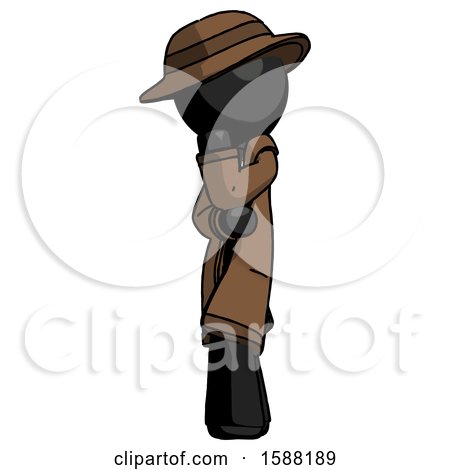 Black Detective Man Thinking, Wondering, or Pondering by Leo Blanchette