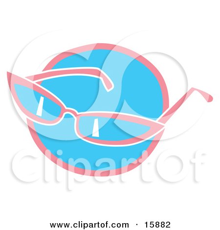 Pair Of Pink Sunglasses Clipart Illustration by Andy Nortnik