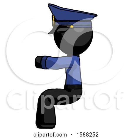 Black Police Man Sitting or Driving Position by Leo Blanchette