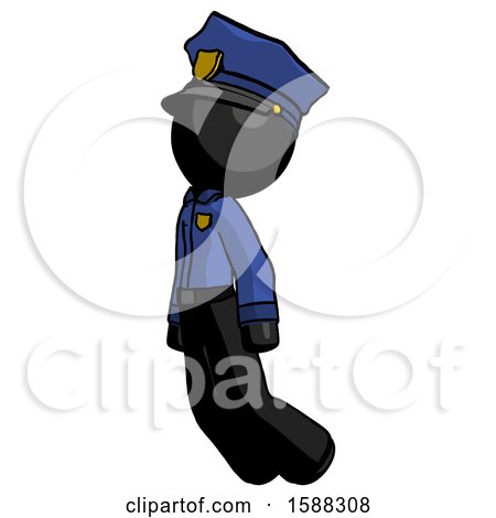 Black Police Man Floating Through Air Left by Leo Blanchette