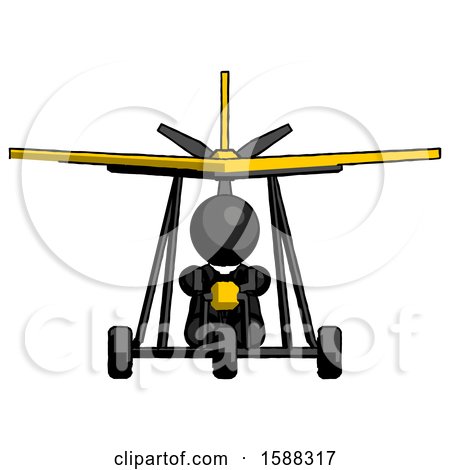 Black Clergy Man in Ultralight Aircraft Front View by Leo Blanchette
