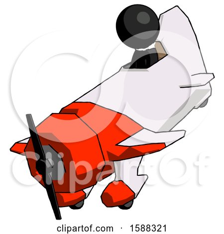 Black Clergy Man in Geebee Stunt Plane Descending View by Leo Blanchette