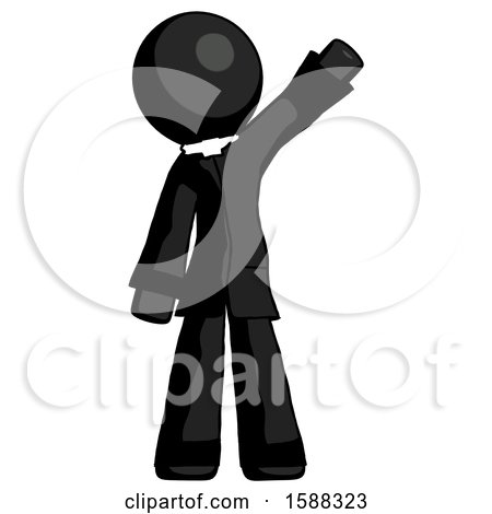 Black Clergy Man Waving Emphatically with Left Arm by Leo Blanchette