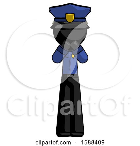 Black Police Man Laugh, Giggle, or Gasp Pose by Leo Blanchette