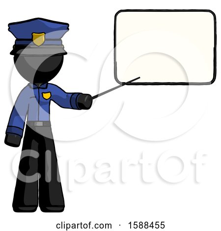 Black Police Man Giving Presentation in Front of Dry-erase Board by Leo Blanchette