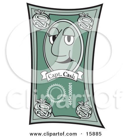 Face On A 20 Dollar Bill Clipart Illustration by Andy Nortnik