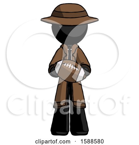 Black Detective Man Giving Football to You by Leo Blanchette