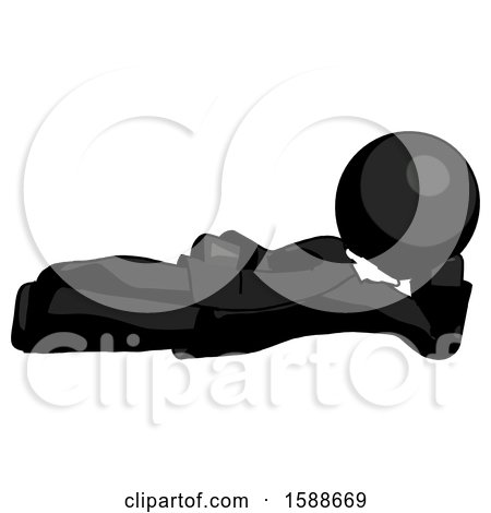Black Clergy Man Reclined on Side by Leo Blanchette