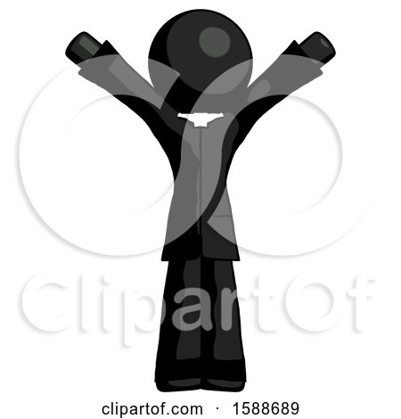 Black Clergy Man with Arms out Joyfully by Leo Blanchette