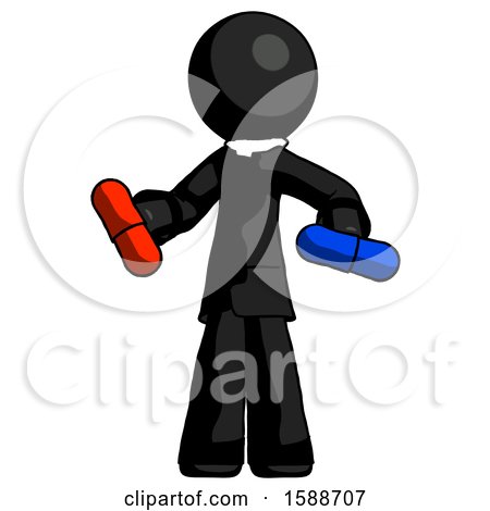 Black Clergy Man Red Pill or Blue Pill Concept by Leo Blanchette