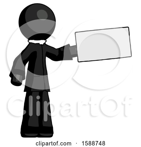 Black Clergy Man Holding Large Envelope by Leo Blanchette